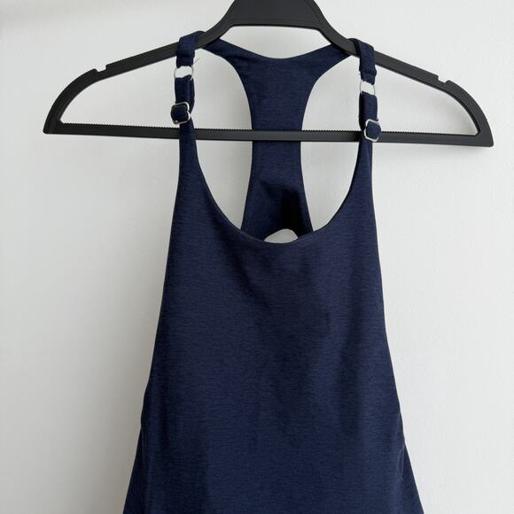 Bombshell Sportswear Athletic Bodysuit Medium Cosmic Blue Heather Gym Jumpsuit - Picture 4 of 12